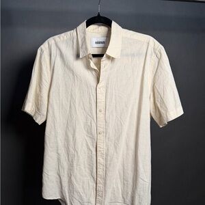 Minimum Men's Casual Cream Button Down Shirt